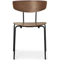 Ferm Living Herman Tuoli Walnut, musta teräsrunko