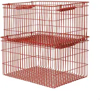 Ferm Living Cala Verkkokori 2 kpl - Poppy Red