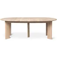 Ferm Living Bevel Extendable -ruokapöytä Valkoöljytty tammi, sis. 2 jatkolevyn