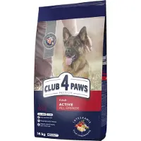 Club 4 paws Premium Active Täysrehu kaikkien rotujen aikuisille aktiivisille koirille, 14 kg