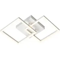 FABAS LUCE Led Bard, himmennettävä, Valkoinen/opaali, Olohuone/ruokailutila, Alumiini, Moderni