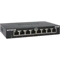 Netgear GS308-300PES verkkokytkin Hallitsematon L2 Gigabit Ethernet (10/100/1000) Musta (GS308-300PES)