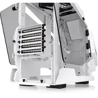 Thermaltake AH T200 Snow -micro-ATX-kotelo ikkunalla ja RGB-valaistuksella, valkoinen