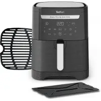 Tefal Easy Fry & Grill EY8018, Kuumakiertoilmakypsennin, 6,5 L, 1,5 kg, 8 henkilö(t), Musta, Kosketus