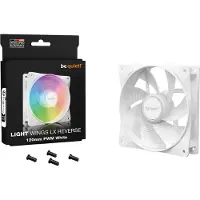 be quiet! Light Wings LX 120 mm PWM Reverse White, Tuuletin, 12 cm, 1500 RPM, 83 m³/h, Valkoinen (BL133)
