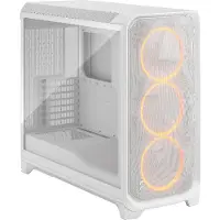 Fractal Design Meshify 3 XL -täystornikotelo RGB-valaistuksella ja läpinäkyvällä ikkunalla, valkoinen