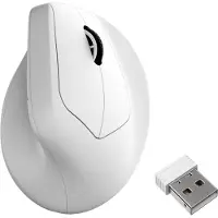 Keychron M5 - PixArt 3950 (8K Polling Rate), langaton ergonominen hiiri, 30 000 DPI, valkoinen