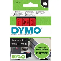 Dymo Tape D1 9mmx7m black/red