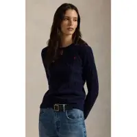 Ralph Lauren for woman. 211A91216003 Navy blue wool and cashmere jumper (XXL), Casual, Long sleeve