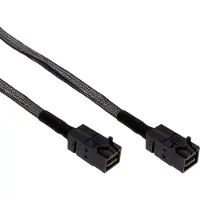 Intos InLine Mini SAS HD - Mini SAS HD with Sideband -kaapeli, 1 m, musta