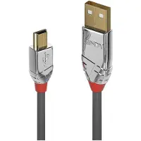 Lindy 2m USB 2.0 Type A to Mini-B Cable, Cromo Line (36632)