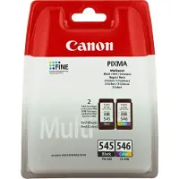 Canon CL-546 + PG-545 -mustekasettipakkaus, musta ja kolmiväri
