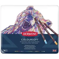 Derwent Metallinen Coloursoft-värikyniä 24 Yksiköt