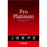 Canon Photo Paper Pro Platinum - A4 (210 x 297 mm) - 300 g/m² - 20 arkki (arkit) valokuvapaperi malleihin PIXMA iP3600, MP240, MP480, MP620, MP980