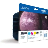 Brother LC1220VALBP -mustekasettipakkaus, musta, syaani, magenta, keltainen, 4 kpl