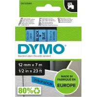 Dymo – D1, marking tape, 12mm, black text on blue tape, 7m - 45016 (S0720560)