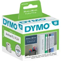 Dymo LW - Pienet mappitarrat - 38 x 190 mm - S0722470, Valkoinen, Itse kiinnittyvä tulostintarra, Paperi, Kiinteä, Suorakulmio, LabelWriter