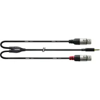 Cordial -Y-kaapeli, 3,5mm - 2 x XLR-naaras, 1,8 m