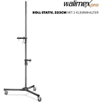 Walimex Pro Roll Stativ 223cm with 2 Clamp Holders