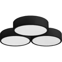 Toolight Plafon App878-c Kolmoislamppu 3x40cm Musta