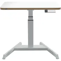 Leitz Ergo Small, säädettävä pieni sähköpöytä, 80 x 60 cm, 650 - 1300 mm korkeus, valkoinen