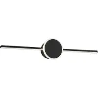 Toolight Led Kylpyhuoneen Seinävalaisin Pyöreä Musta 60cm APP849-1W