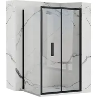 REA Kulmasuihkukaappi Rapid Fold Musta 100x80