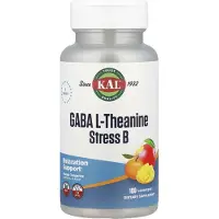 Kal , GABA L-Theanine Stress B, Mango Tangerine, 100 Lozenges