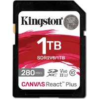 Kingston Canvas React Plus 1 Tt SDXC UHS-II V60 U3 -muistikortti, musta