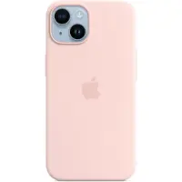 Apple iPhone 14 silikonikuori MagSafe, Kalkkiroosa