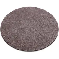 Rugsx Alfombra SAN MIGUEL marrón 41 llanura color sólido circulo 200 cm