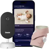 Owlet Dream Sight Duo Kattava Vauvanvalvontajärjestelmä, Jossa On 2K HD -kamera Dusty Rose Dusty Rose One Size Vaaleanpunainen One Size Tytöt