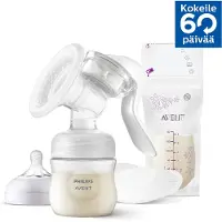 Philips AVENT Manuaalinen Rintapumppu + Tarvikkeet White One Size Valkoinen One Size Pojat, Tytöt