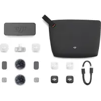 DJI Mic Mini 2, kaksi lähetintä + mobiilivastaanotin ja latauskotelo