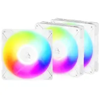 Arctic Cooling P14 Pro Reverse A-RGB tuuletin, 14 cm, valkoinen, 3 kpl