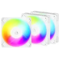 Arctic Cooling P12 Pro Reverse A-RGB tietokonetuuletin, 12 cm, valkoinen, 3 kpl