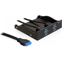 DeLOCK – USB 3.0 Front Panel 2 Port with internal 19 Pin USB 3.0 Pin Header (61896)