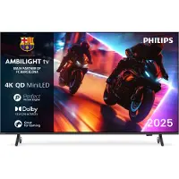 Philips 85MLED910/12, 2,16 m (85"), 3840 x 2160 pikseliä, QD-Mini LED, Älytelevisio, Wi-Fi, musta