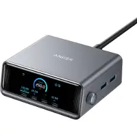 Anker 250W Prime Charger, GaN-pöytälaturi, 4x USB-C, 2x USB-A, tummanharmaa/hopea