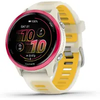 Garmin Forerunner 570 GPS juoksuälykello, 42 mm, Bone/Raspberry/Mango