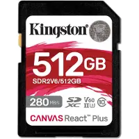 Kingston Canvas React Plus 512GB SDXC, UHS-II U3 V60 (R280 W150 MB/s)