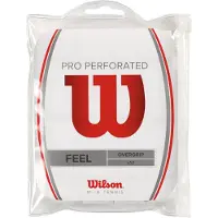 Wilson Pro Overgrip Perforated -grippi, valkoinen, 12 kpl