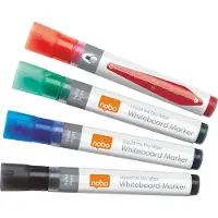 Nobo Liquid Ink -valkotaulukynät, 4 kpl, värilajitelma