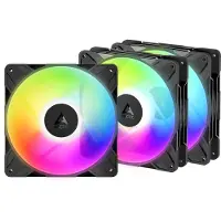 Arctic Cooling P14 Pro Reverse A-RGB 140 mm -kotelotuuletin, musta, 3-pack