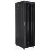 Lanberg FF01-6842-12BL, Itseseisova teline, 42U, 1200 kg, Näppäinlukko, Kotelon kiskot, Castor-pyörät