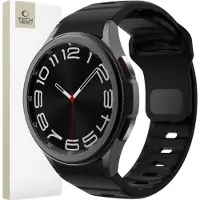 Tech-Protect Samsung Galaxy Watch4/5/5 Pro/6/7/FE IconBand Line Silikoniranneke - Musta