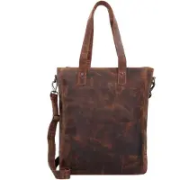 Plevier Retro Jackson Shopperit Nahka 31 cm Kannettavan tietokoneen taskun syvyys Ruskea