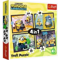 Trefl MINIONS Palapelisetti, 4 kpl pakkaus Minions