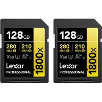 Lexar GOLD 1800x 128GB SDXC UHS-II V60 2-pack