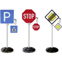 BIG Bobby Car Traffic Signs - White - ONE SIZE